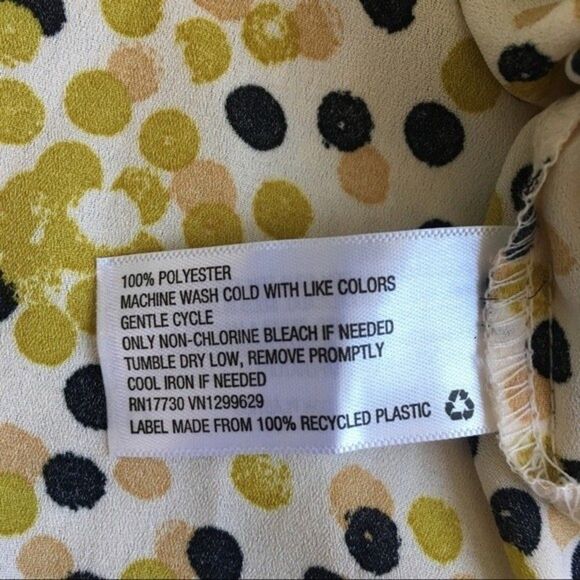 NWT Polka Dot Ruffle Sleeve Blouse - Picture 7 of 7